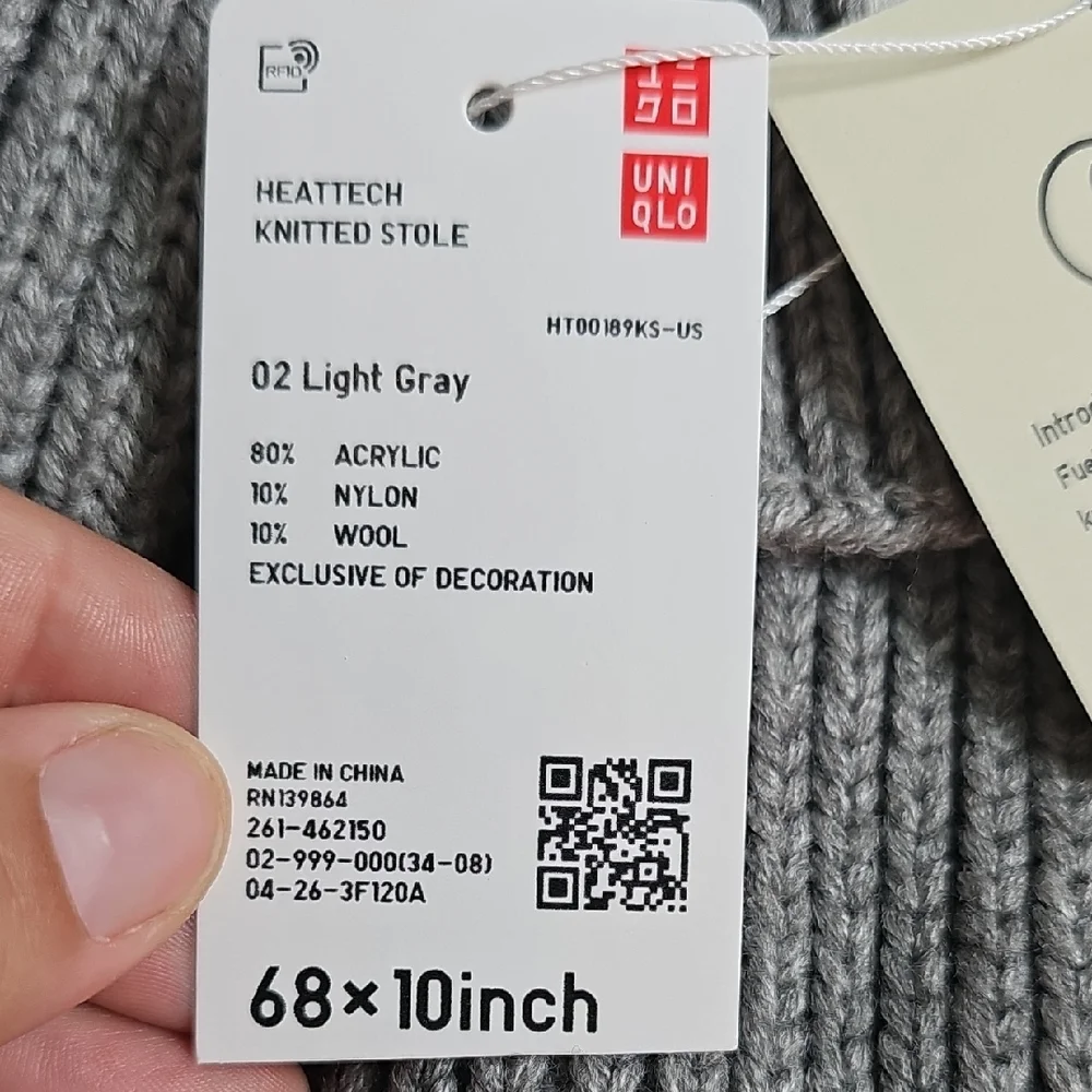 Anya Hindmarch Gray and Brown Ribbed Hat and Scarf Set - Picture 6 of 6